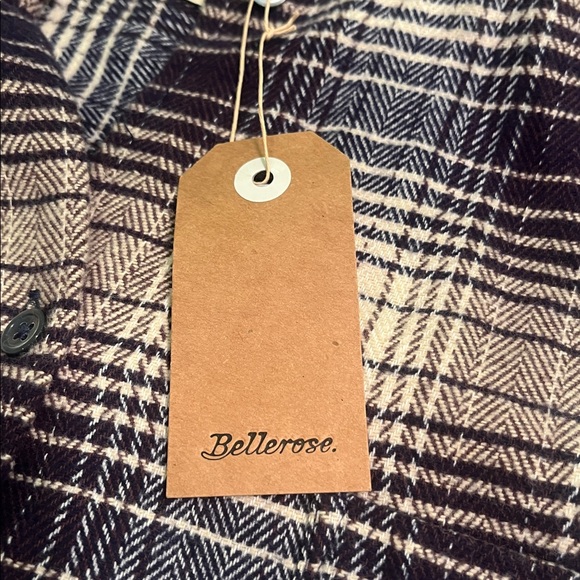 Bellerose Gorky check shirt 100% cotton size 1 L/XL NWT - Picture 5 of 8